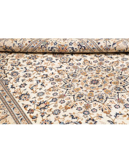 Tappeto Kashan Persia bianco grigio 200x305