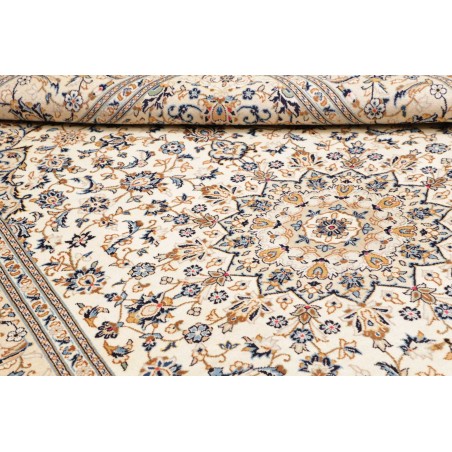 Tappeto Kashan Persia bianco grigio 200x305