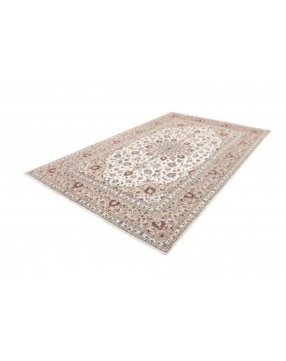 Tappeto Kashan Persia bianco grigio 196x300