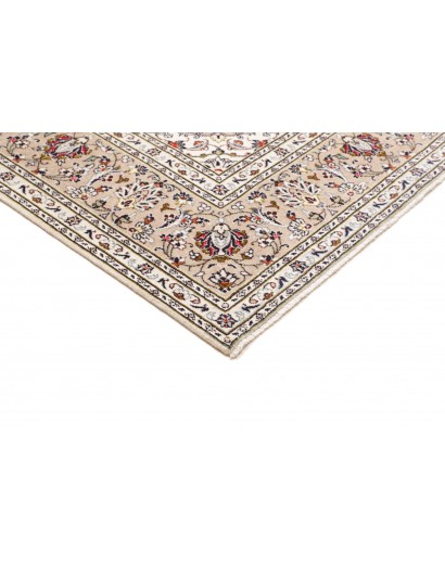 Tappeto Kashan Persia bianco grigio 196x300