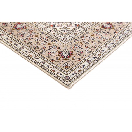 Tappeto Kashan Persia bianco grigio 196x300