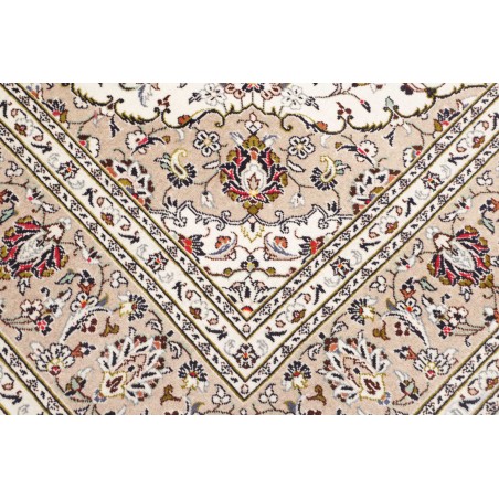 Tappeto Kashan Persia bianco grigio 196x300
