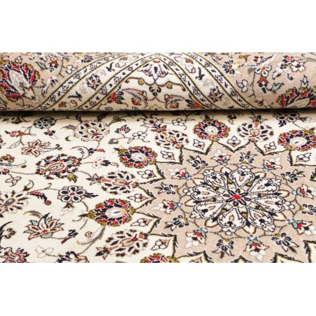 Tappeto Kashan Persia bianco grigio 196x300