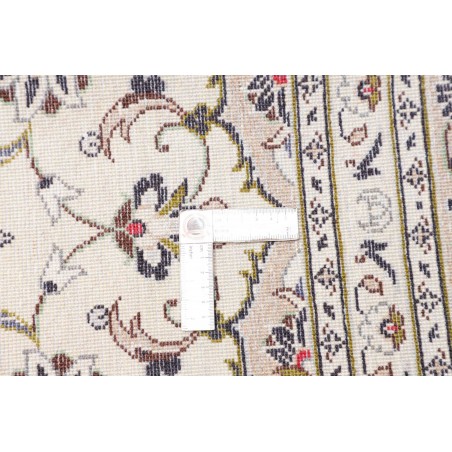 Tappeto Kashan Persia bianco grigio 196x300