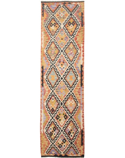 Tappeto Kilim Afghanistan marrone grigio 86x316