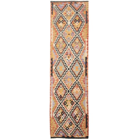 Tappeto Kilim Afghanistan marrone grigio 86x316