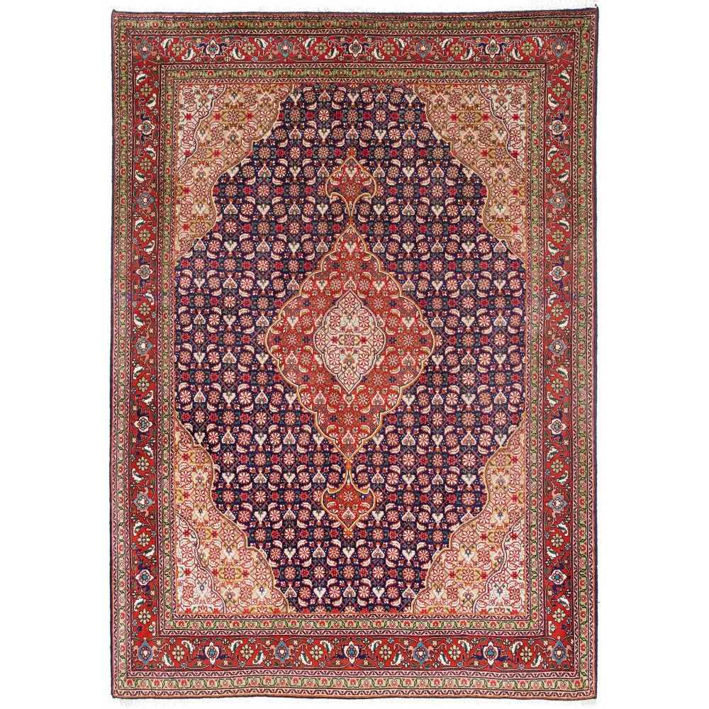 Tappeto Tabriz 40 Raj Persia marrone grigio 145x208