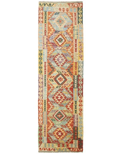 Tappeto Kilim Afghanistan marrone rosso 83x300