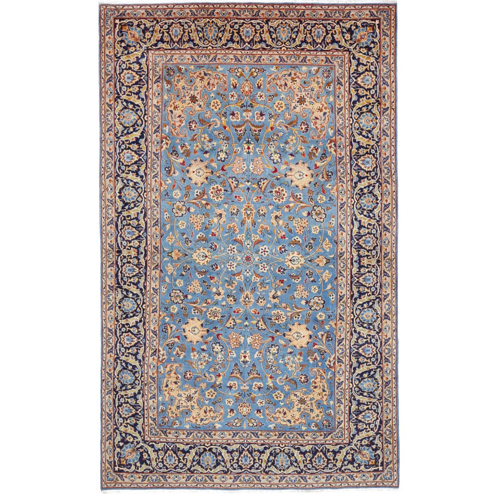 Tappeto Kashan Persia azzurro grigio 205x333