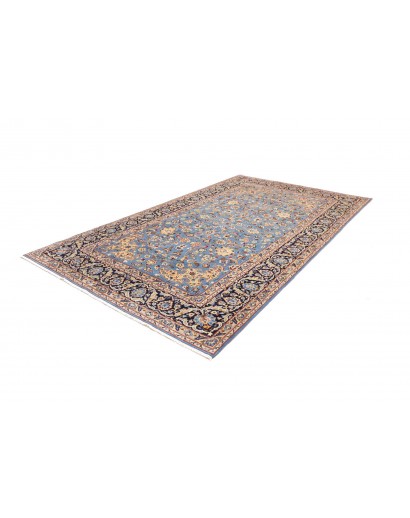 Tappeto Kashan Persia azzurro grigio 205x333