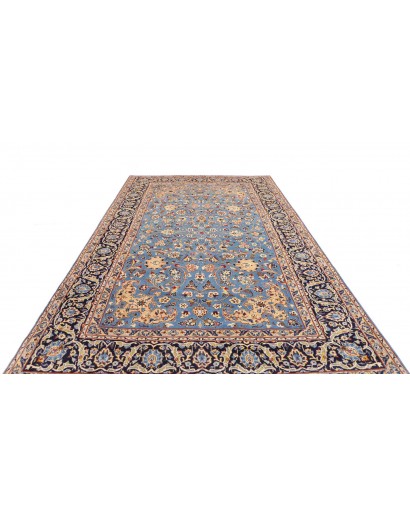 Tappeto Kashan Persia azzurro grigio 205x333