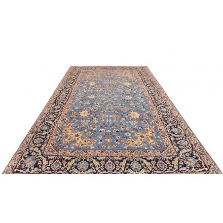 Tappeto Kashan Persia azzurro grigio 205x333