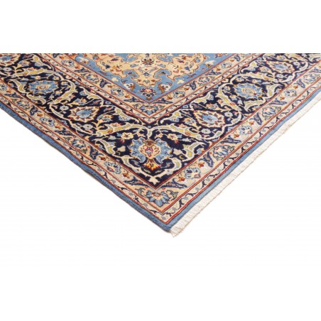 Tappeto Kashan Persia azzurro grigio 205x333