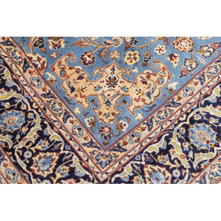 Tappeto Kashan Persia azzurro grigio 205x333
