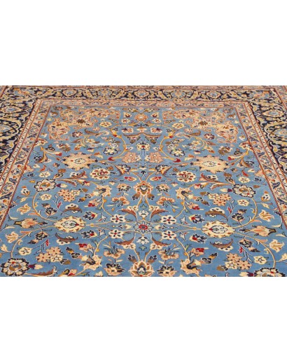 Tappeto Kashan Persia azzurro grigio 205x333
