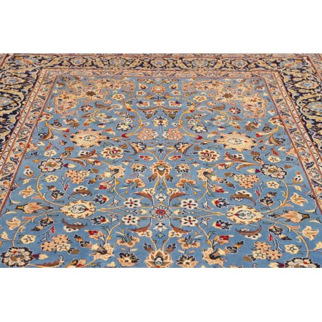 Tappeto Kashan Persia azzurro grigio 205x333