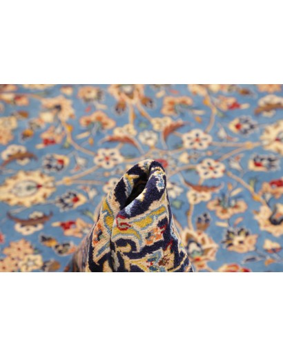 Tappeto Kashan Persia azzurro grigio 205x333