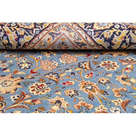 Tappeto Kashan Persia azzurro grigio 205x333