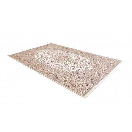 Tappeto Kashan Persia bianco marrone 200x303