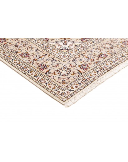 Tappeto Kashan Persia bianco marrone 200x303