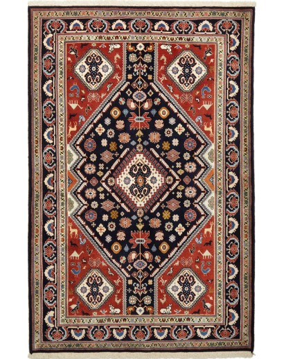 Tappeto Kaschkuli Persia marrone blu 140x215