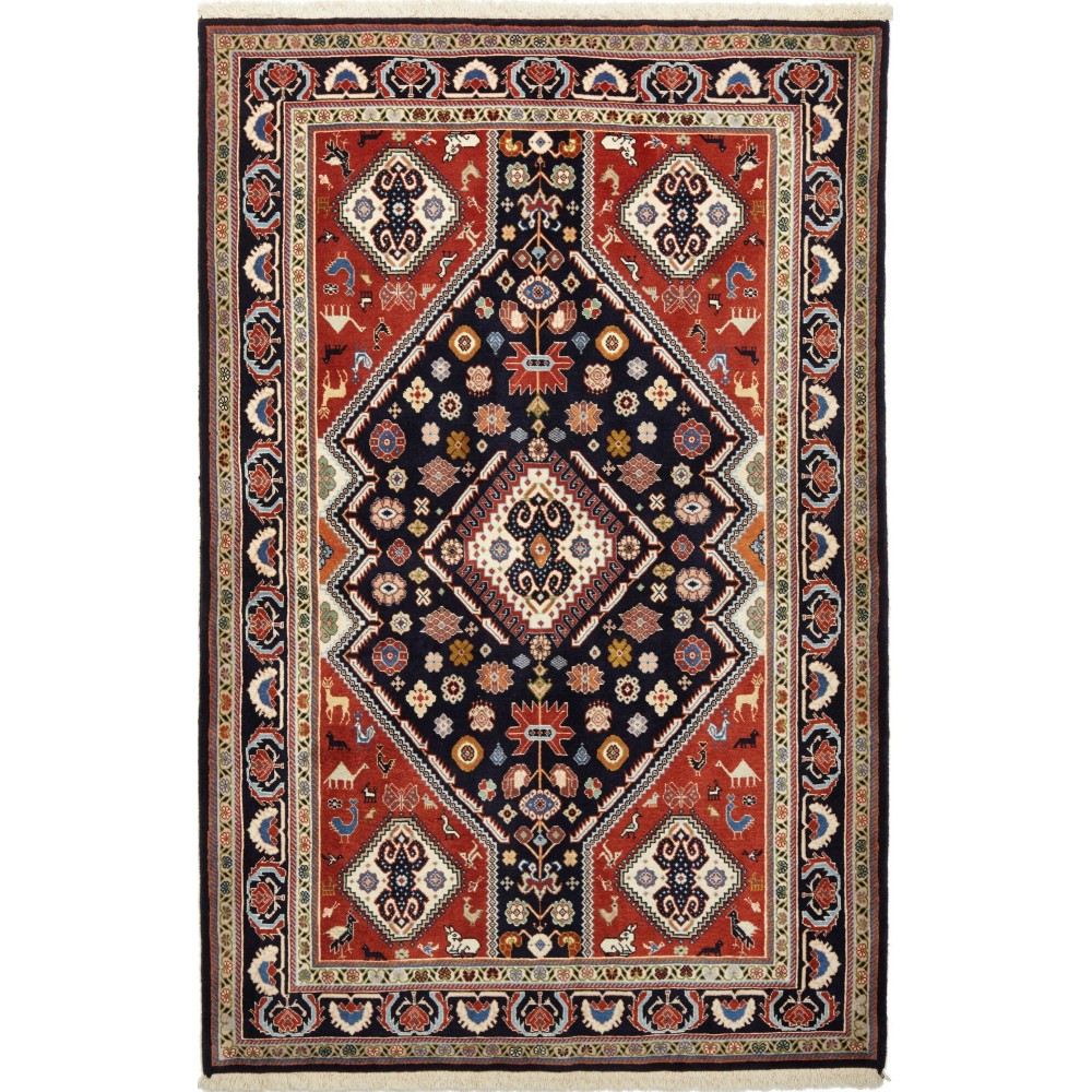 Tappeto Kaschkuli Persia marrone blu 140x215 Tappeto Kaschkuli Persia marrone blu 140x215
