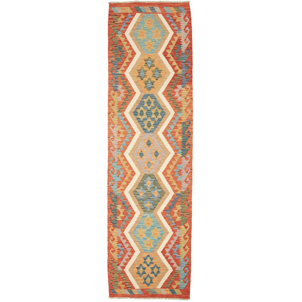 Tappeto Kilim Afghanistan marrone 83x294 Tappeto Kilim Afghanistan marrone 83x294