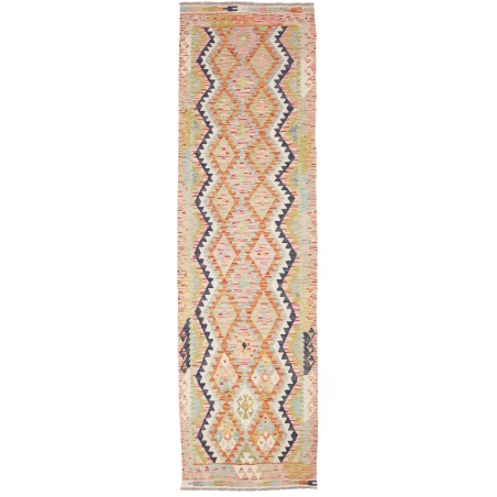 Tappeto Kilim Afghanistan beige arancione 84x300