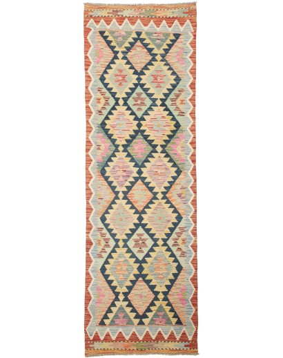 Tappeto Kilim Afghanistan marrone grigio 82x254