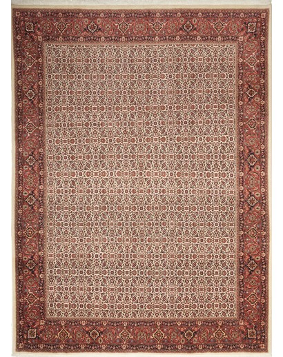 Tappeto Bidjar con seta Persia marrone 250x337