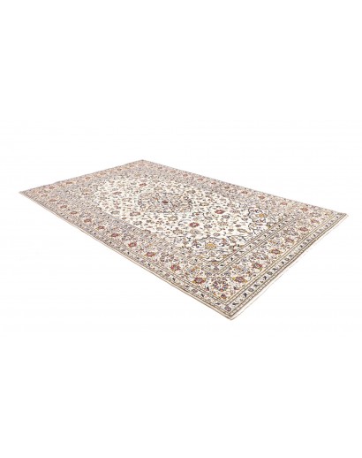 Tappeto Kashan Persia bianco marrone 196x300