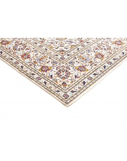 Tappeto Kashan Persia bianco marrone 196x300