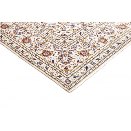 Tappeto Kashan Persia bianco marrone 196x300