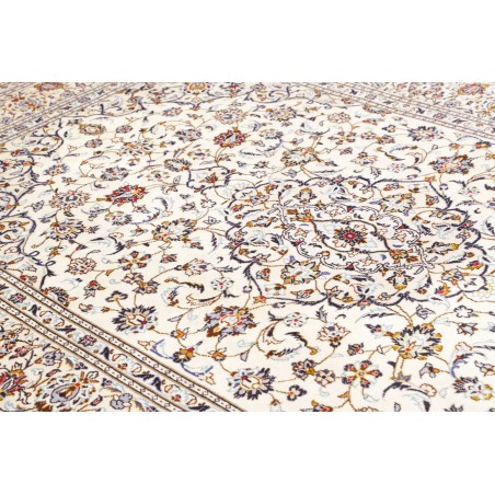 Tappeto Kashan Persia bianco marrone 196x300