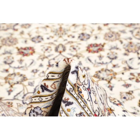 Tappeto Kashan Persia bianco marrone 196x300