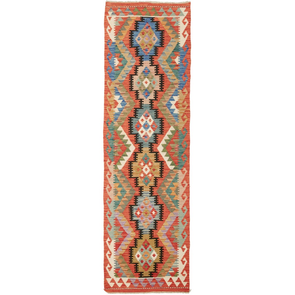 Tappeto Kilim Afghanistan marrone grigio 73x245 Tappeto Kilim Afghanistan marrone grigio 73x245