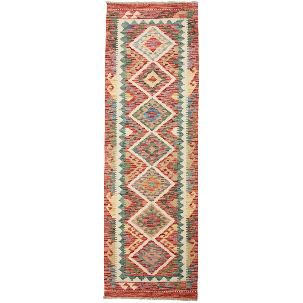Tappeto Kilim Afghanistan marrone grigio 76x243 Tappeto Kilim Afghanistan marrone grigio 76x243