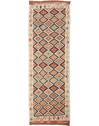 Tappeto Kilim Afghanistan marrone grigio 85x247