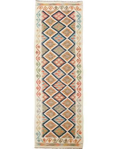 Tappeto Kilim Afghanistan beige marrone 85x257