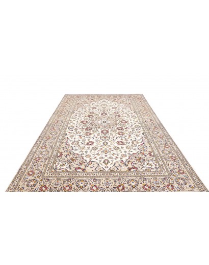 Tappeto Kashan Persia bianco marrone 200x300