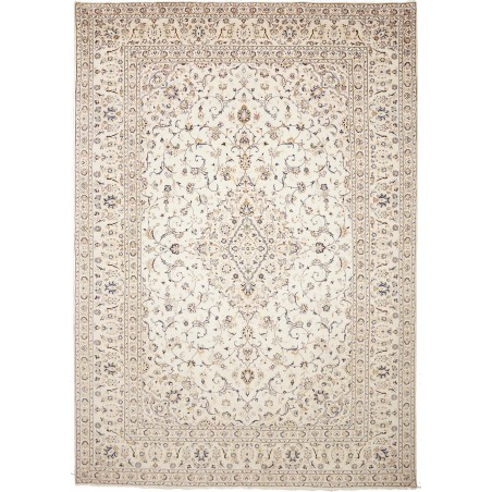 Tappeto Kashan Persia bianco marrone 286x403