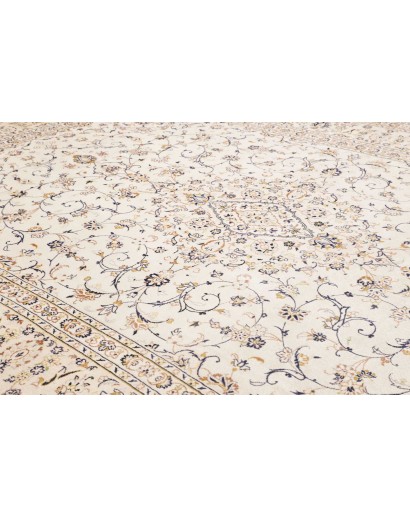 Tappeto Kashan Persia bianco marrone 286x403