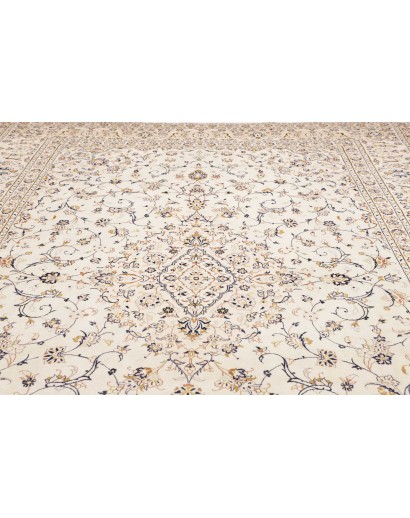 Tappeto Kashan Persia bianco marrone 286x403