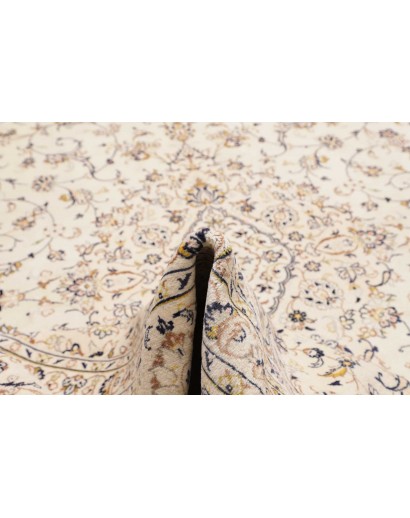 Tappeto Kashan Persia bianco marrone 286x403