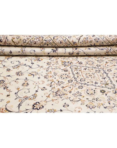 Tappeto Kashan Persia bianco marrone 286x403