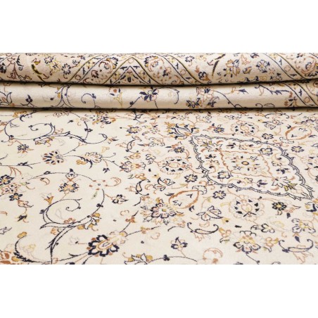 Tappeto Kashan Persia bianco marrone 286x403