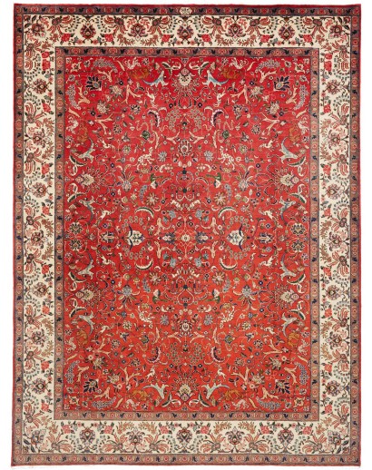 Tappeto Tabriz Persia marrone giallo 284x383