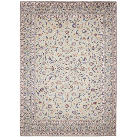 Tappeto Kashan Persia beige grigio 277x390