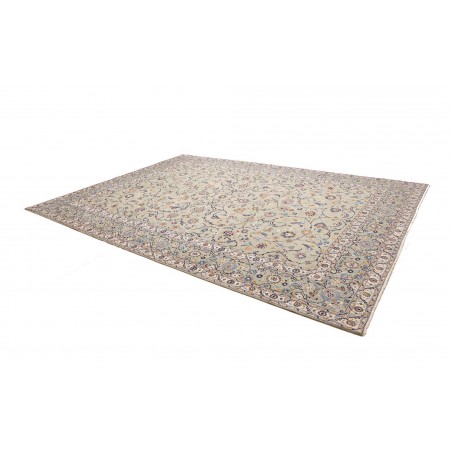 Tappeto Kashan Persia beige grigio 277x390