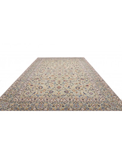 Tappeto Kashan Persia beige grigio 277x390